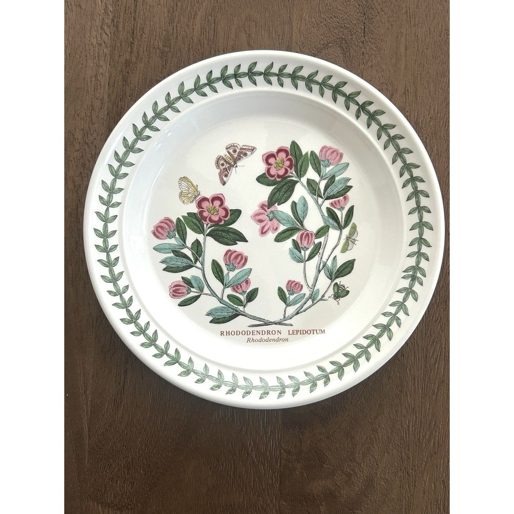 Portmeirion Botanic Garden Bread & Butter Plate Rhododendron Lepidotum 7.25"
